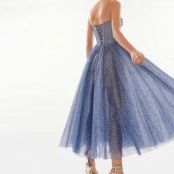 Milla Leonie Glittery Party Dress With A Crop Top