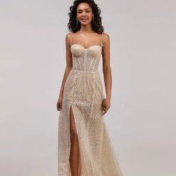 Milla Royal Fitted Evening Gown With The High Slit COLLECTIONS