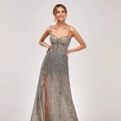 Milla Royal Fitted Evening Gown With The High Slit COLLECTIONS