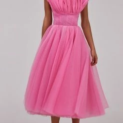 Milla Chic Evening Sleeveless Dress With The Frill Neckline COLLECTIONS 26 Milla Chic Evening Sleeveless Dress With The Frill Neckline COLLECTIONS