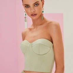 Milla Strapless Bustier Crop Top COLLECTIONS
