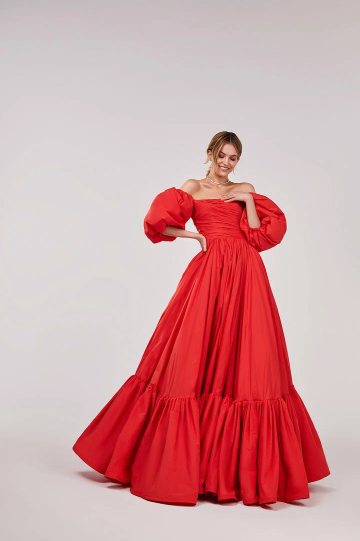 Milla Carmen Puffy Dress With Voluminous Off-the-shoulder Sleeves 3 Milla Carmen Puffy Dress With Voluminous Off-the-shoulder Sleeves