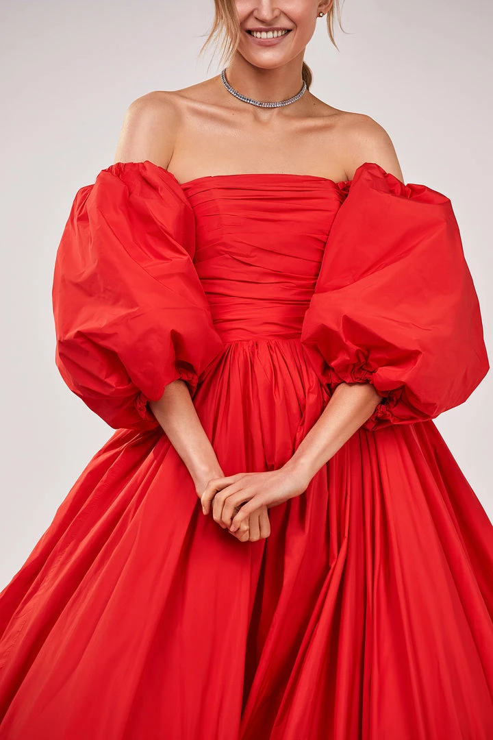 Milla Carmen Puffy Dress With Voluminous Off-the-shoulder Sleeves 8 Milla Carmen Puffy Dress With Voluminous Off-the-shoulder Sleeves