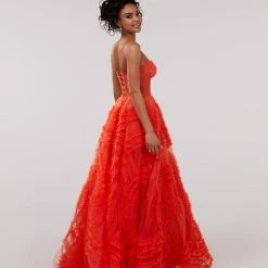Milla Tangerine Tulle Ornament Maxi Dress COLLECTIONS
