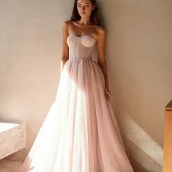 Milla COLLECTIONS Tulle Maxi Dress With A Corset Bustier