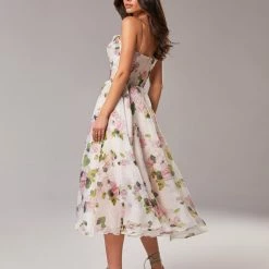 Milla Apple Blossom Tender Spaghetti Strap Midi Dress