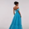 Milla Aquamarine Ball Gown With One-shoulder Wrap Top COLLECTIONS