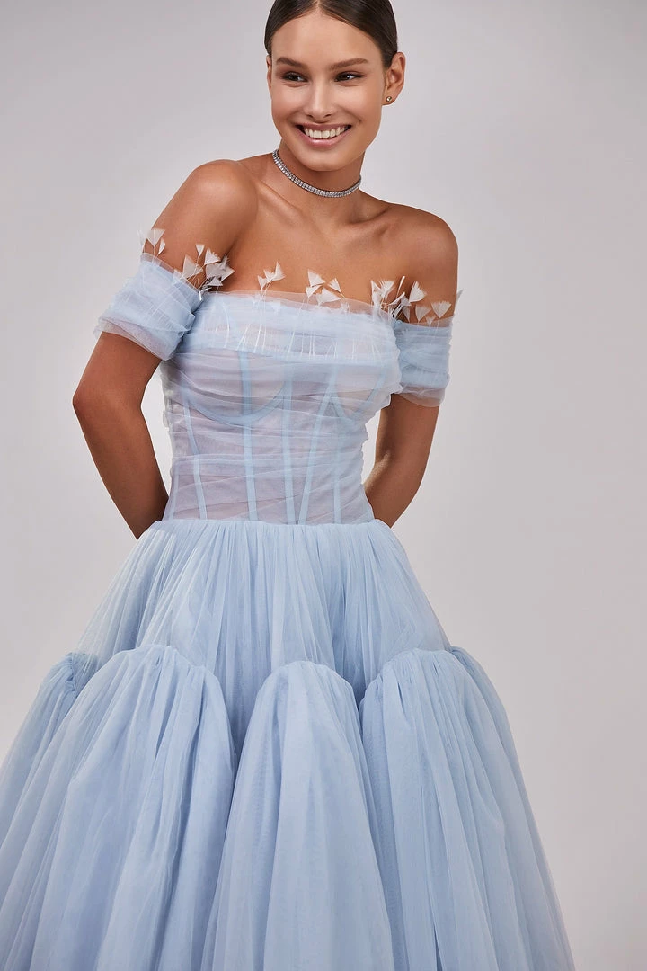 Milla Cinderella Off-the-shoulder Midi Dress COLLECTIONS 3 Milla Cinderella Off-the-shoulder Midi Dress COLLECTIONS