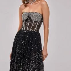 Milla Gittery Strapless Maxi Dress