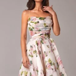 Milla Apple Blossom Tender Spaghetti Strap Midi Dress