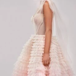 Milla Charming Ball Gown With The Frill-layered Ombre Maxi Skirt COLLECTIONS 9 Milla Charming Ball Gown With The Frill-layered Ombre Maxi Skirt COLLECTIONS