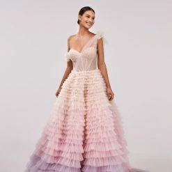 Milla Charming Ball Gown With The Frill-layered Ombre Maxi Skirt COLLECTIONS