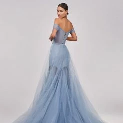 Milla Long Off-the-shoulder Prom Dress With Inner Skirt COLLECTIONS