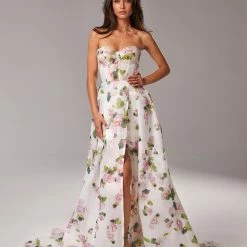 Milla Strapless Maxi Dress With Front Slit COLLECTIONS 26 Milla Strapless Maxi Dress With Front Slit COLLECTIONS