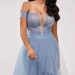 Milla Long Off-the-shoulder Prom Dress With Inner Skirt COLLECTIONS