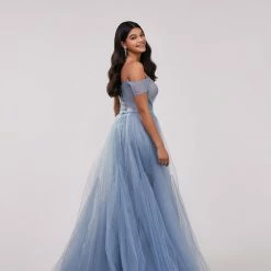Milla Long Off-the-shoulder Prom Dress With Inner Skirt COLLECTIONS