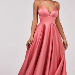 Milla COLLECTIONS Spaghetti Strap Ball Dress With Open Back