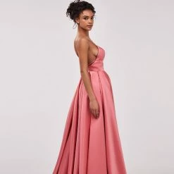 Milla COLLECTIONS Spaghetti Strap Ball Dress With Open Back