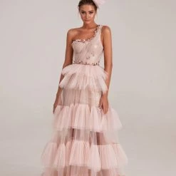 Milla One-Shoulder Dress With Ruffled Skirt COLLECTIONS