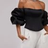 Milla Off-the-shoulder Bustier Corset With The Puffy Sleeves