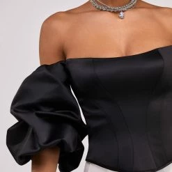 Milla Off-the-shoulder Bustier Corset With The Puffy Sleeves