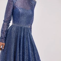 Milla COLLECTIONS Long-sleeve Maxi Dress Decorated With Shiny Rhinestones 16 Milla COLLECTIONS Long-sleeve Maxi Dress Decorated With Shiny Rhinestones