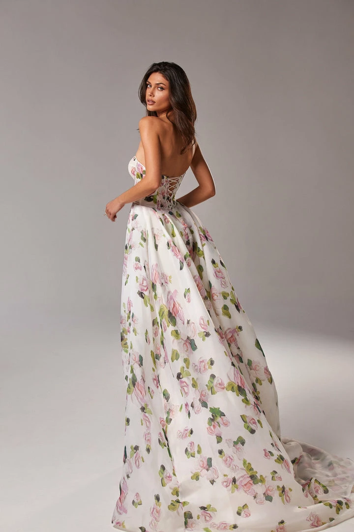 Milla Strapless Maxi Dress With Front Slit COLLECTIONS 10 Milla Strapless Maxi Dress With Front Slit COLLECTIONS