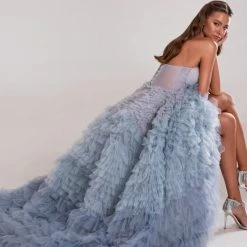 Milla Strapless Frill-Layered Fluffy Dress COLLECTIONS