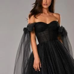 Milla COLLECTIONS Sparkly Off-the-shoulder Tulle Dress