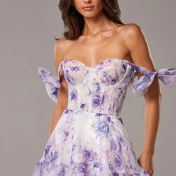 Milla COLLECTIONS Blue Peony Tender Floral Maxi Tie-strap Dress