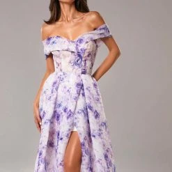Milla COLLECTIONS Chic Off-the-shoulder Floral Maxi Dress 35 Milla COLLECTIONS Chic Off-the-shoulder Floral Maxi Dress