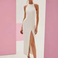 Milla COLLECTIONS Mock Neck Sleeveless Bodycon Dress