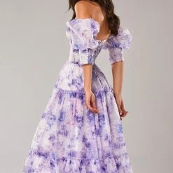 Milla Feminine Voluminous Sheer Sleeves Dress