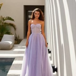 Milla COLLECTIONS Tulle Maxi Dress With A Corset Bustier