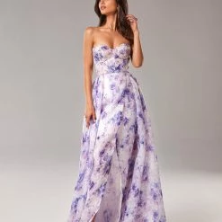 Milla Strapless Maxi Dress With Front Slit COLLECTIONS