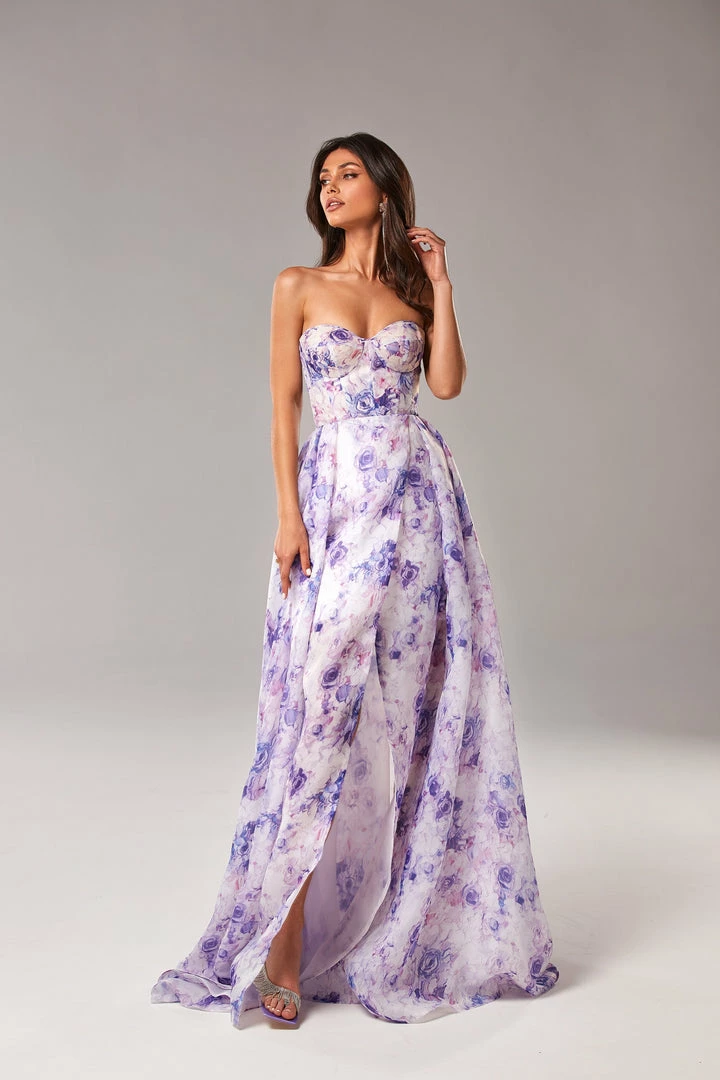 Milla Strapless Maxi Dress With Front Slit COLLECTIONS 3 Milla Strapless Maxi Dress With Front Slit COLLECTIONS