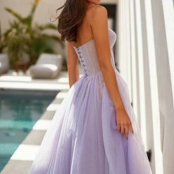 Milla COLLECTIONS Tulle Maxi Dress With A Corset Bustier