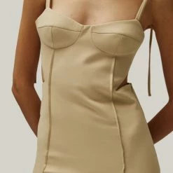 Milla COLLECTIONS Strap Corset Cut Out Dress With A Side Slits