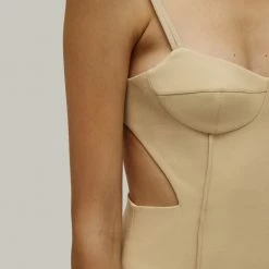 Milla COLLECTIONS Strap Corset Cut Out Dress With A Side Slits