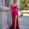 Milla Strapless Evening Gown With Thigh Slit