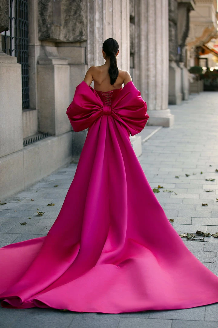 Milla Strapless Evening Gown With Thigh Slit 17 Milla Strapless Evening Gown With Thigh Slit