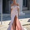 Milla Princess Strapless Gown With Thigh Slit