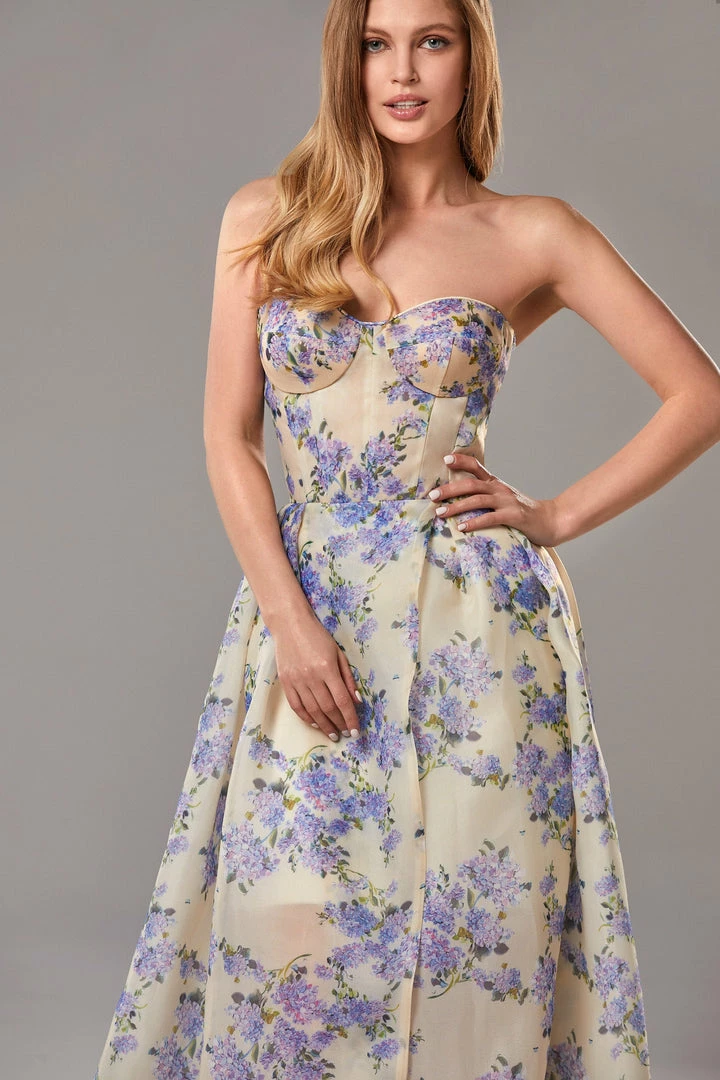 Milla Strapless Maxi Dress With Front Slit COLLECTIONS 18 Milla Strapless Maxi Dress With Front Slit COLLECTIONS