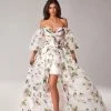 Milla Apple Blossom Elegant Floral Puff Sleeve Maxi Dress