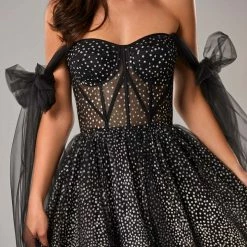 Milla Black Sparkly Midi Tulle Dress COLLECTIONS