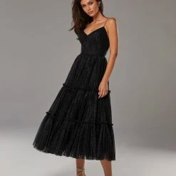 Milla COLLECTIONS Sparkly Cocktail Midi Dress