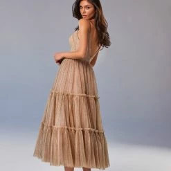 Milla COLLECTIONS Sparkly Cocktail Midi Dress