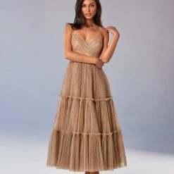 Milla COLLECTIONS Sparkly Cocktail Midi Dress