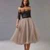 Milla Strapless Midi Tulle Dress
