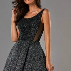 Milla Glitter Sleeveless Cocktail Dress